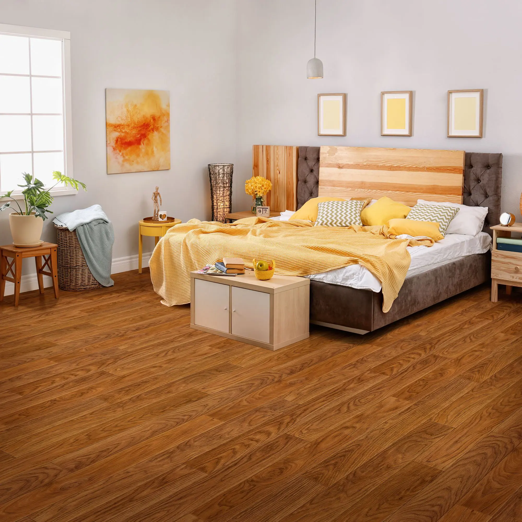 Изображение товара Линолеум Дуб Шервуд 2 21 класс 3 м бежевый имитация дерева для спален и кладовых