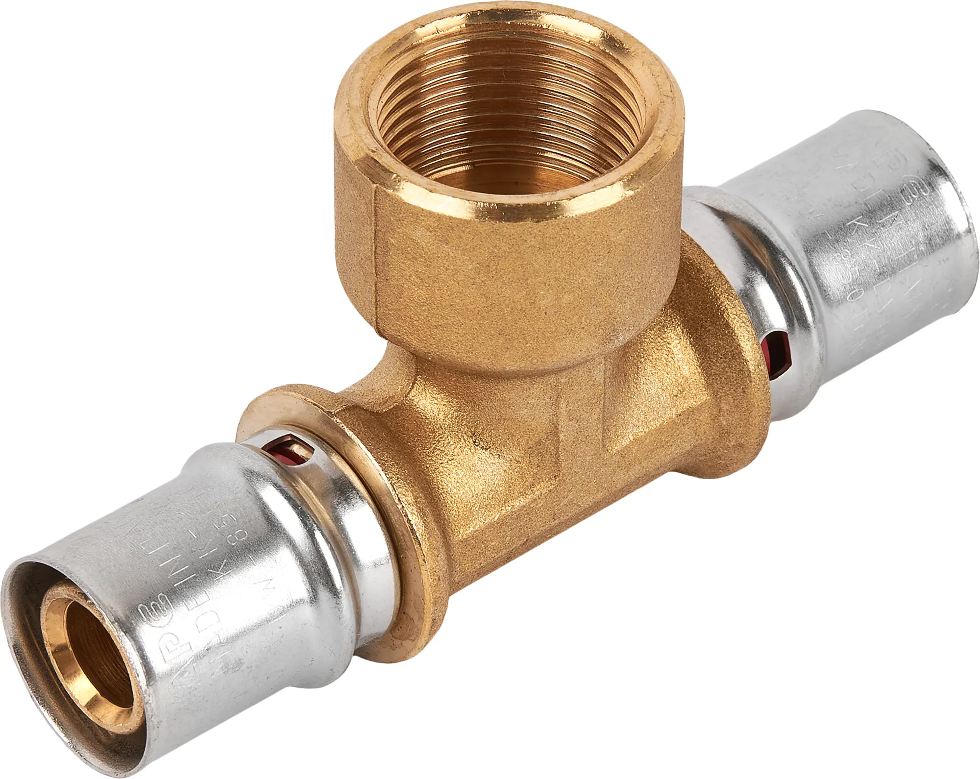 Изображение товара Тройник комбинированный STOUT 20x3/4 дюйма латунь для водопровода Италия