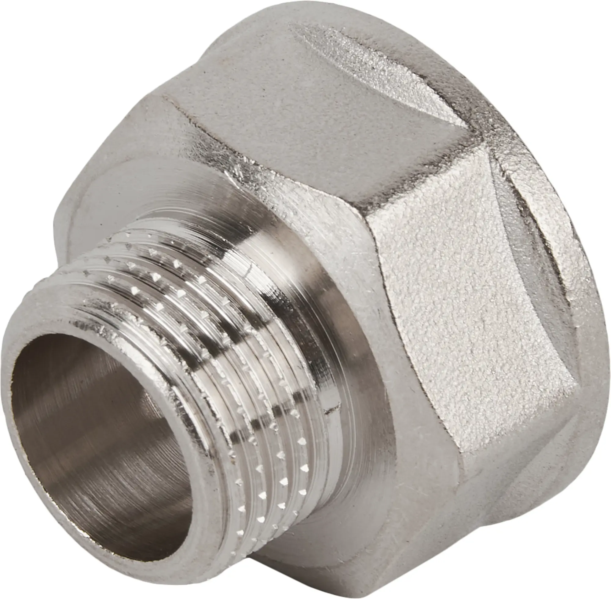 Изображение товара Переходник Valfex 3/4x1/2 дюйма латунь никель для водоснабжения