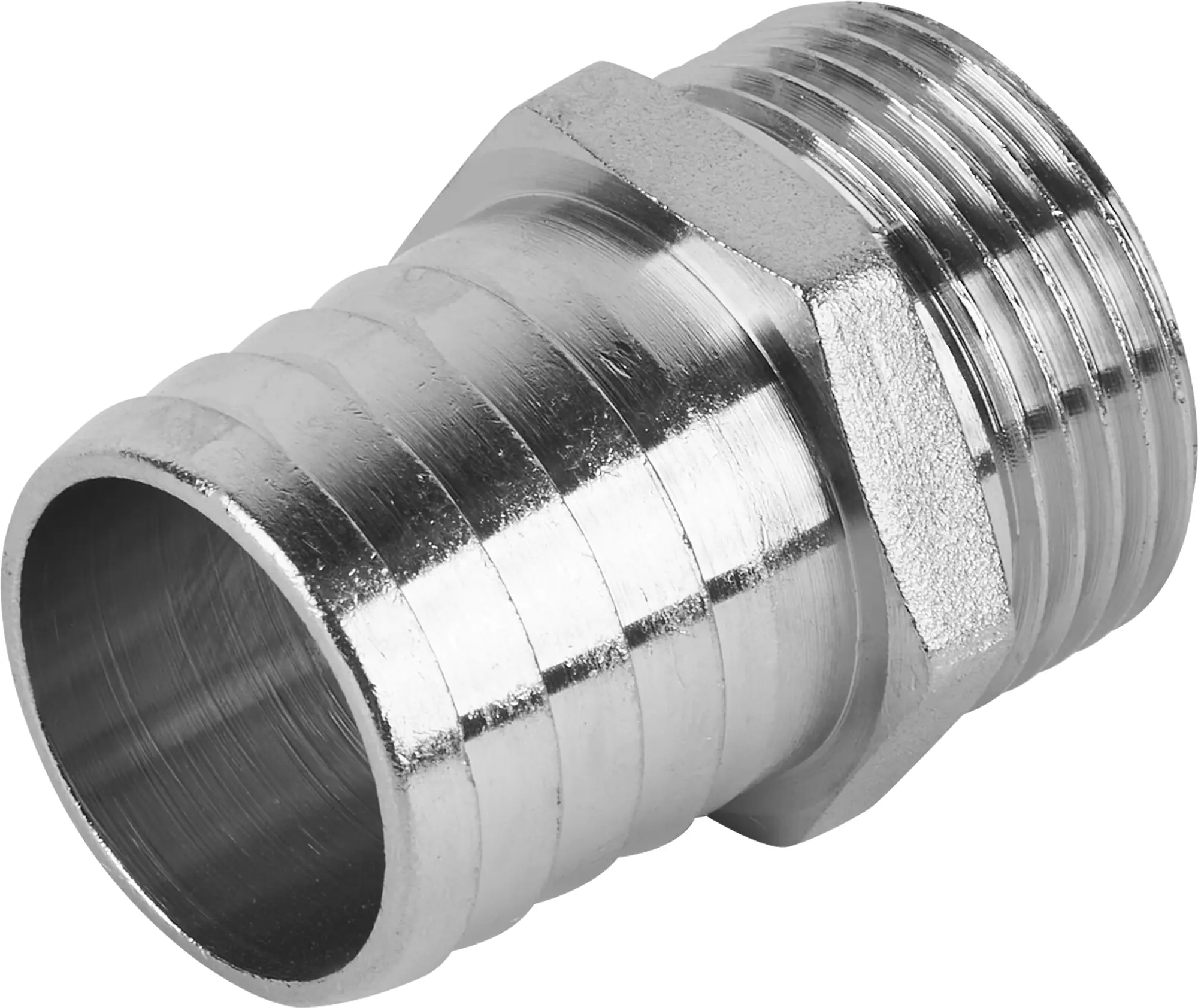 Изображение товара Штуцер Stout 1x30 мм из никелированной латуни для труб и систем водоснабжения