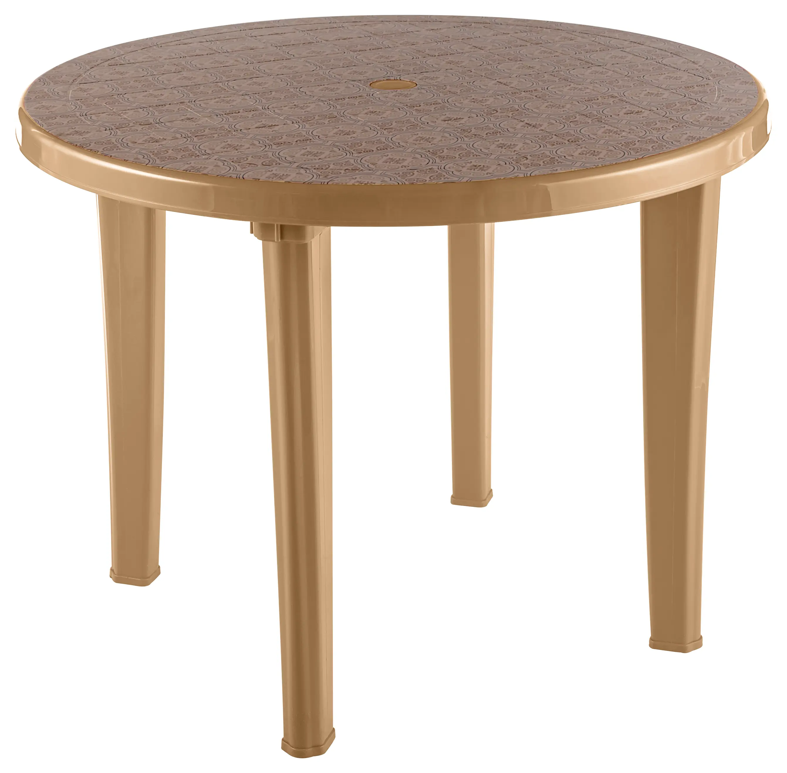 Изображение товара Стол садовый складной Элластик-пласт ЭП 012508 95 см х 95 см х 74 см пластик бежевый