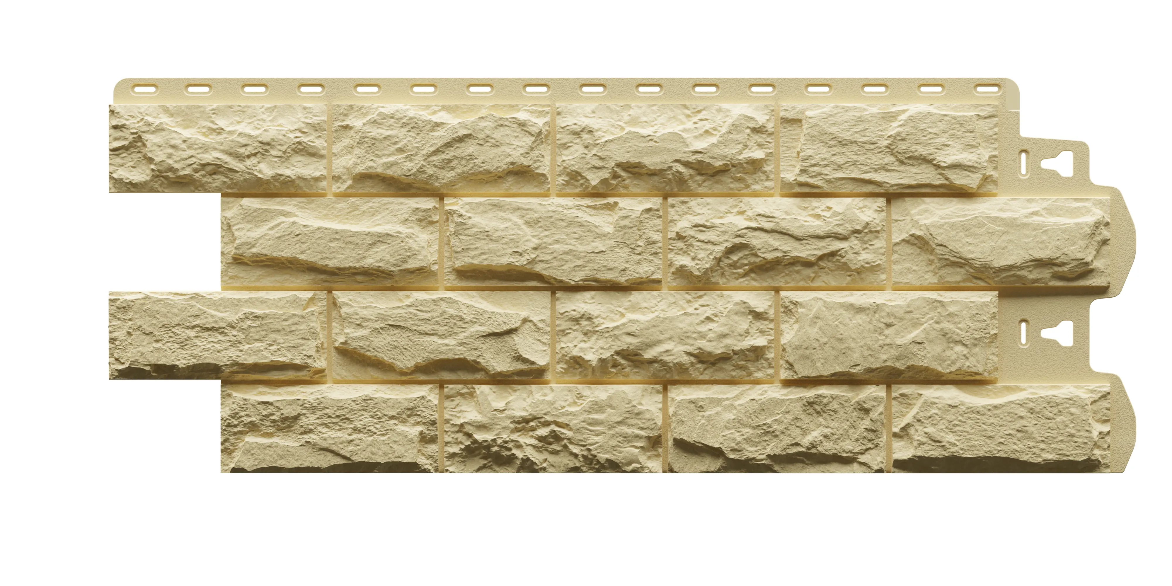 Изображение товара Сайдинг виниловый Docke Кирпич текстурный 1.16 м 0.43 м² светло-желтый