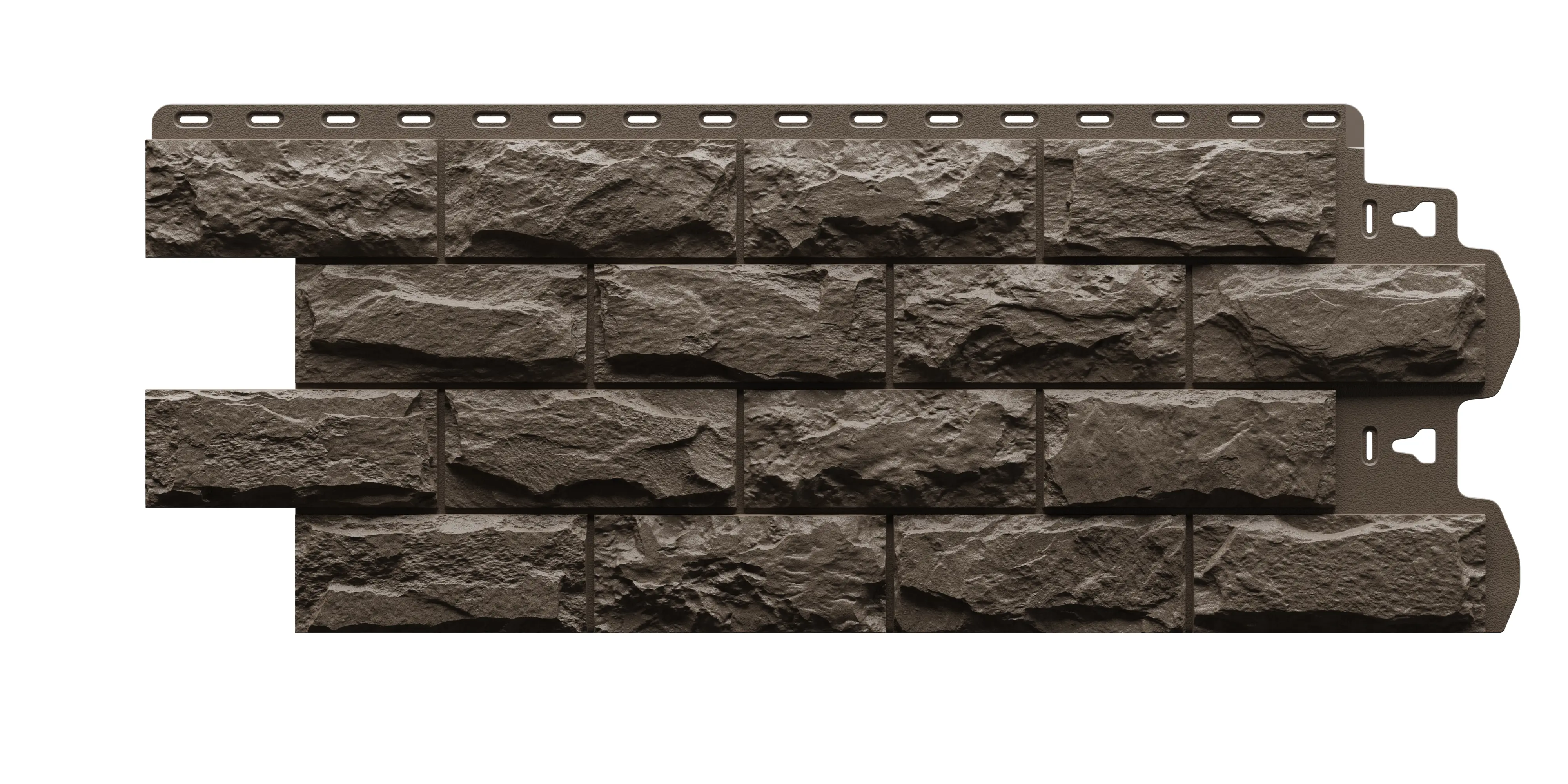 Изображение товара Панель фасадная виниловый Docke Dacha Доломит камень 1.16 м 0.43 м² темно-коричневый