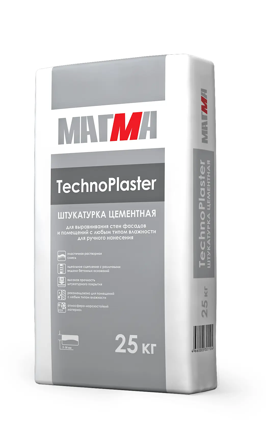 Изображение товара Штукатурка цементная Магма Techno Plaster 25 кг