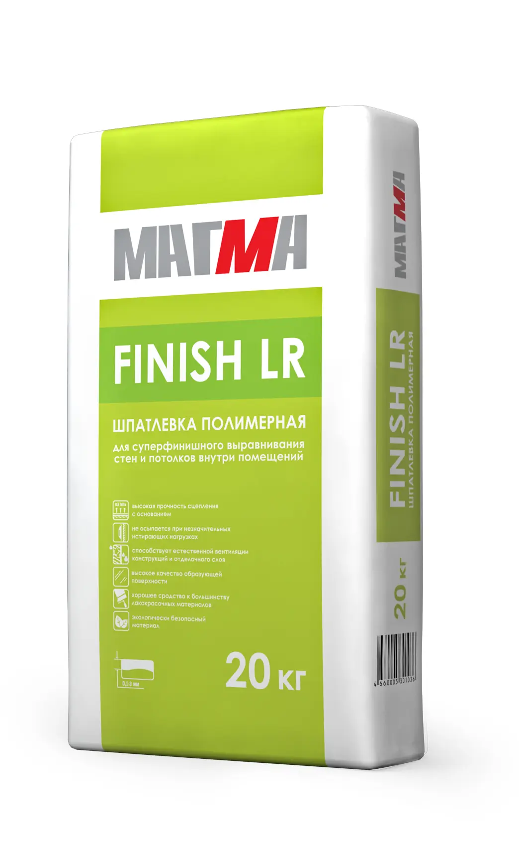 Изображение товара Шпаклевка полимерная суперфинишная Магма Finish LR 20 кг