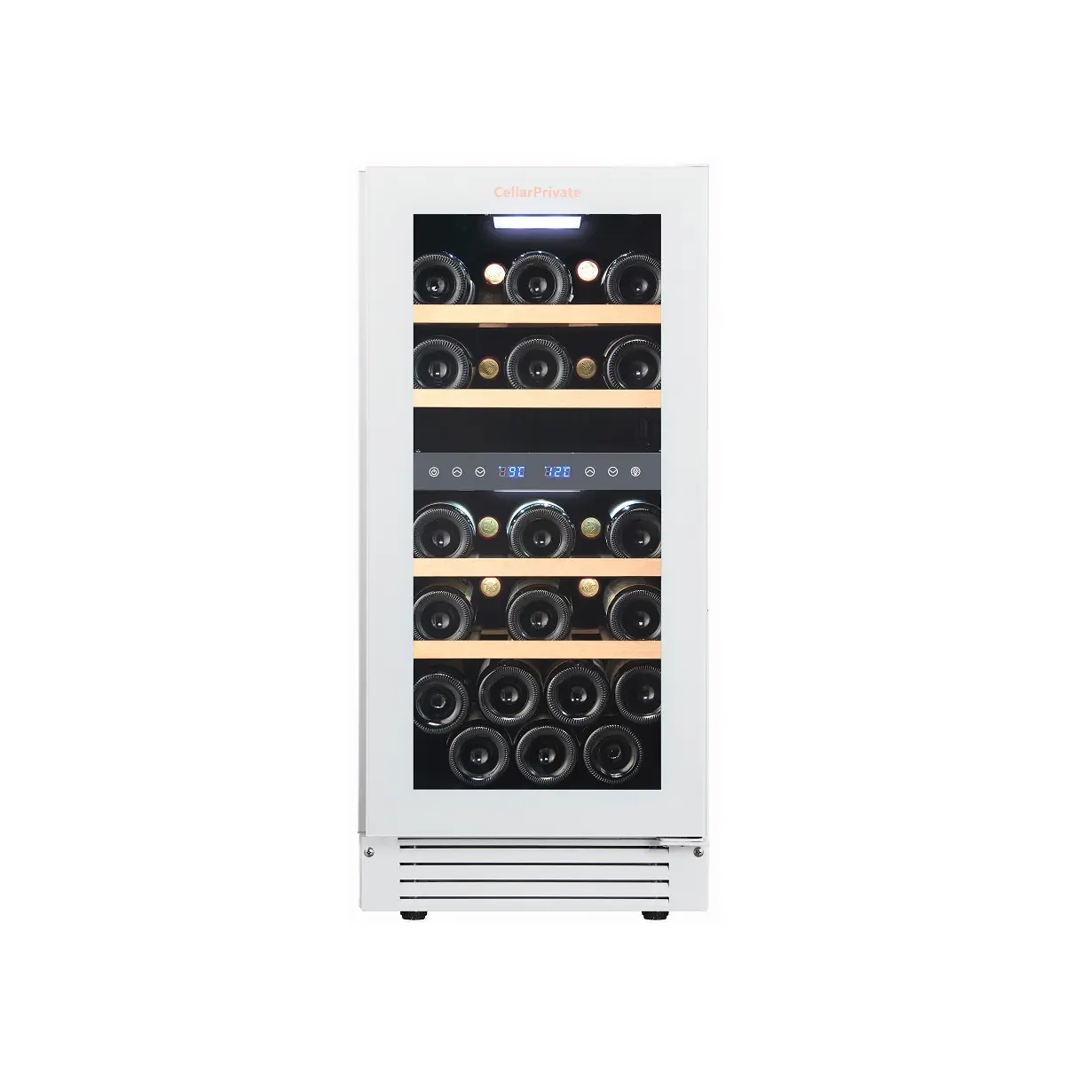 Изображение товара Винный шкаф Cellar Private CP027-2TWH 27 бутылок встраиваемый белый глянец