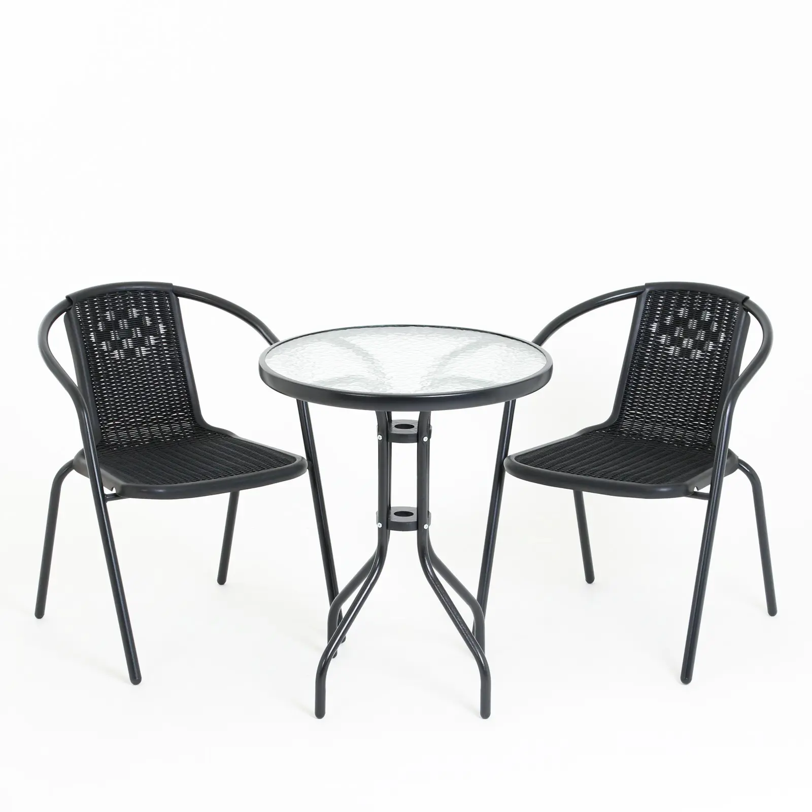 Изображение товара Садовая мебель для отдыха Альтернатива 5457563 пластик черный:стол, 2 кресла