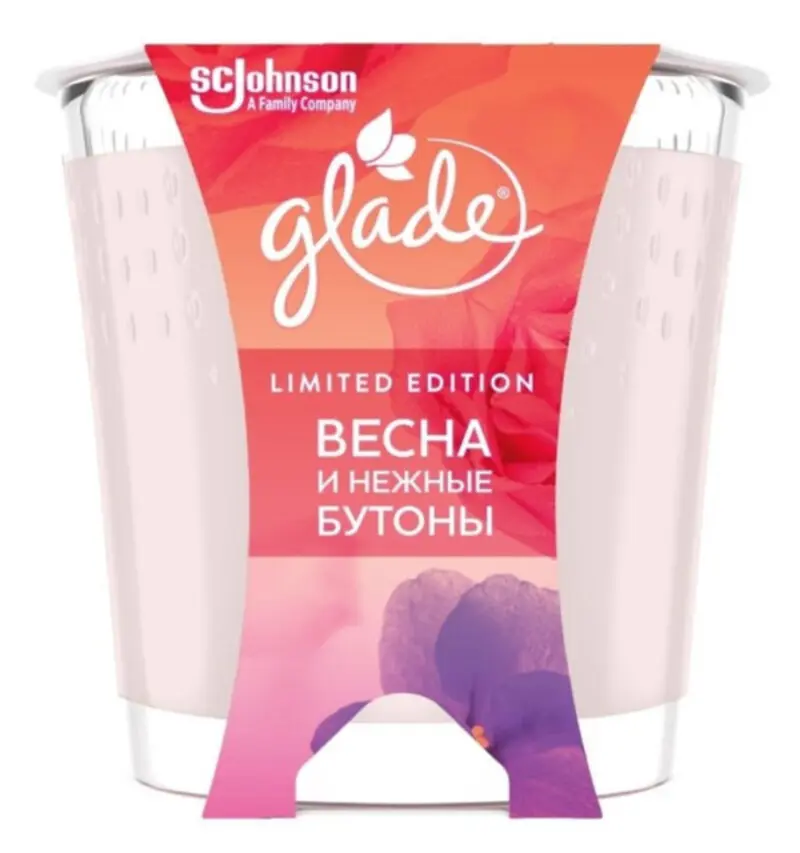 Изображение товара Ароматизированная свеча Glade весна и первые бутоны 129 г