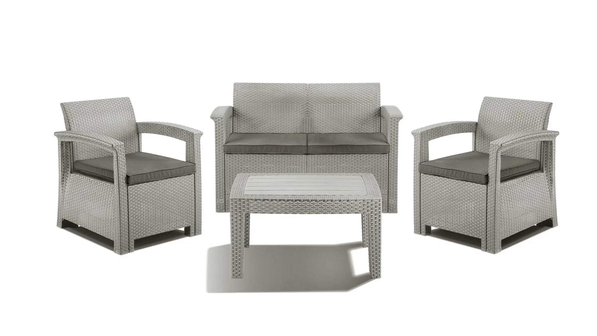 Изображение товара Садовая мебель для отдыха Idea LF Soft beige пластик/ПВХ серый:стол, диван, 2 кресла