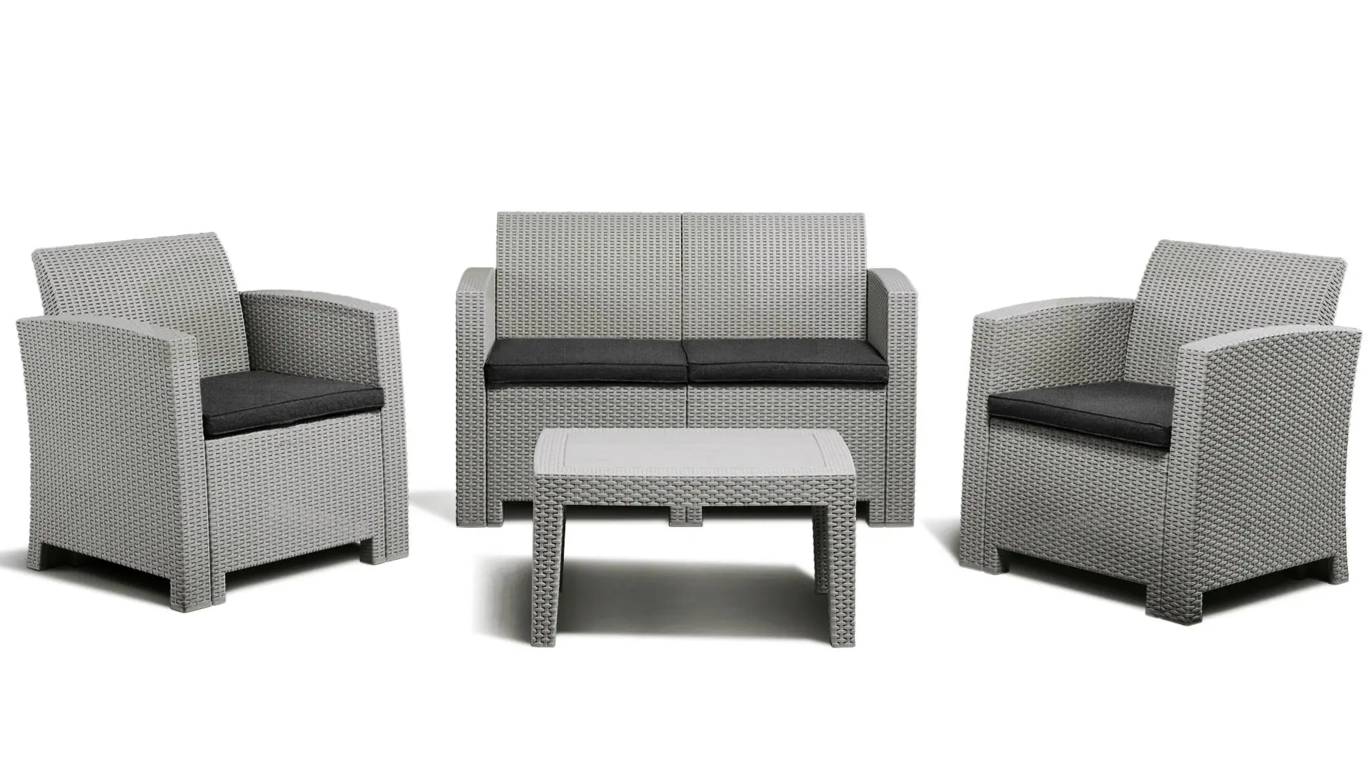 Изображение товара Садовая мебель для отдыха Idea LF LIFE grey пластик/ПВХ серый:стол, диван, 2 кресла