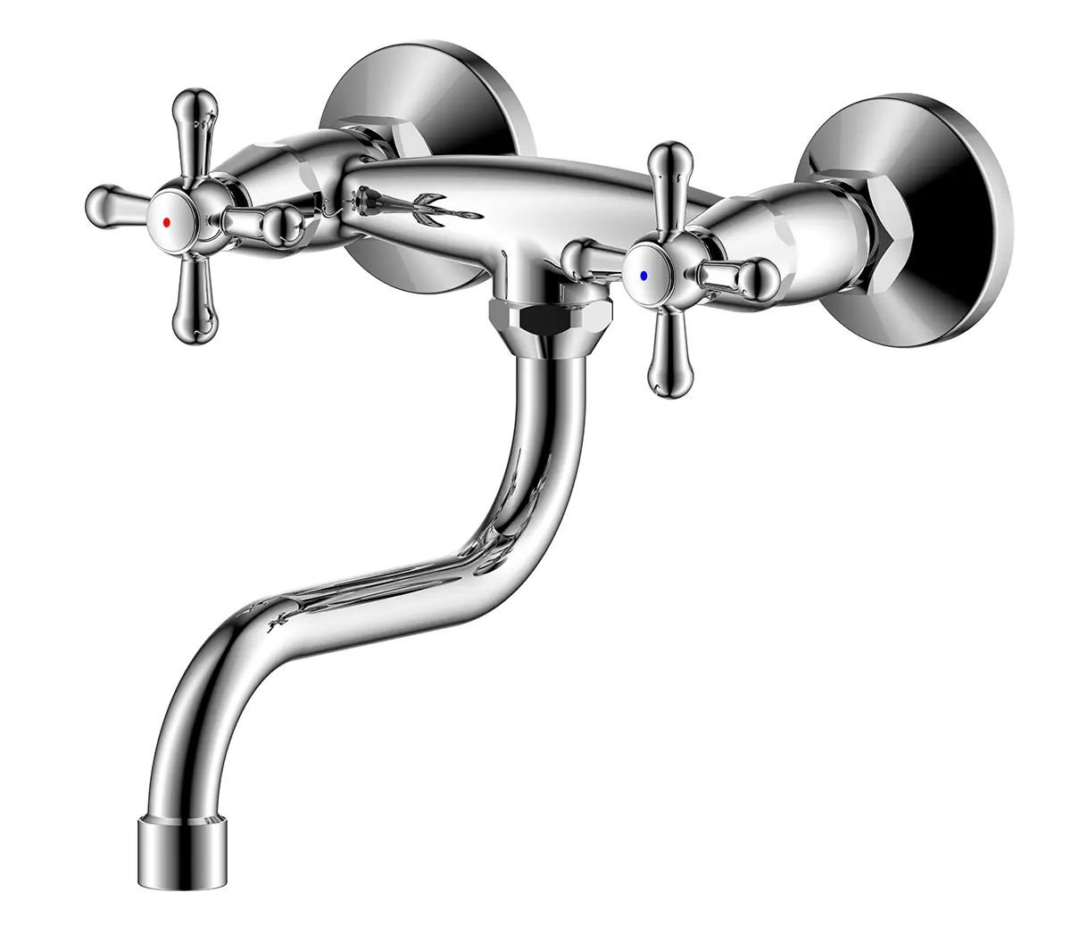 Изображение товара Двухвентильный смеситель Argotech цвет хром 052 DOM