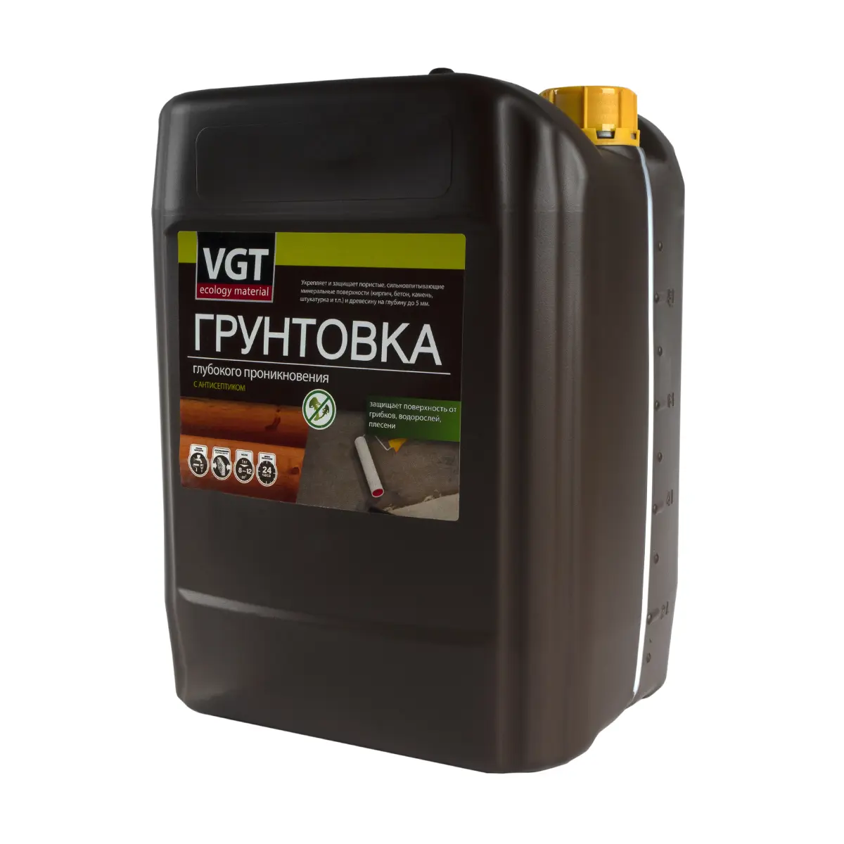 Изображение товара Грунтовка глубокого проникновения ВГТ с антисептиком белый 10л