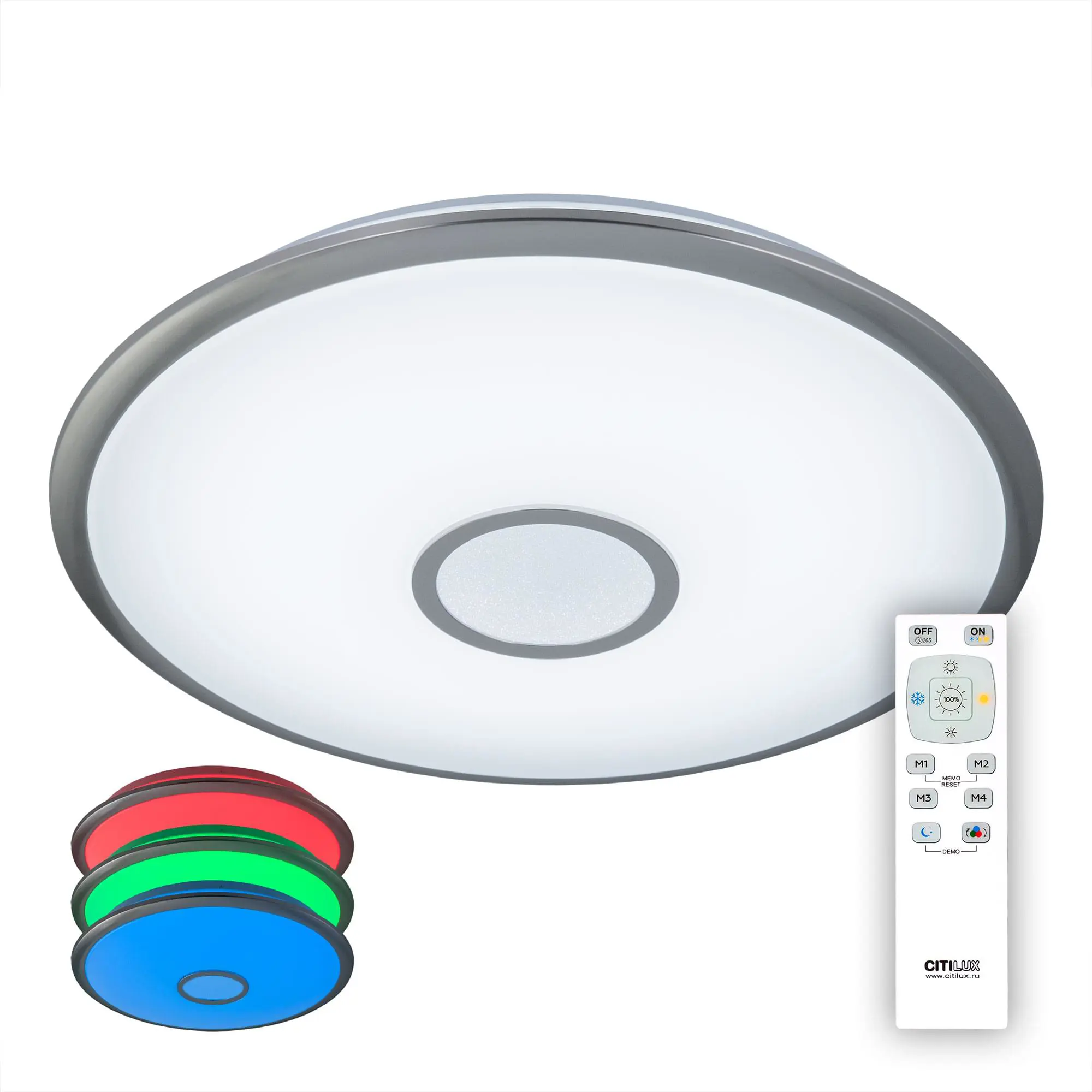 Изображение товара Потолочный светильник светодиодный Citilux Старлайт CL70380mRGB 24 м² цвет белый