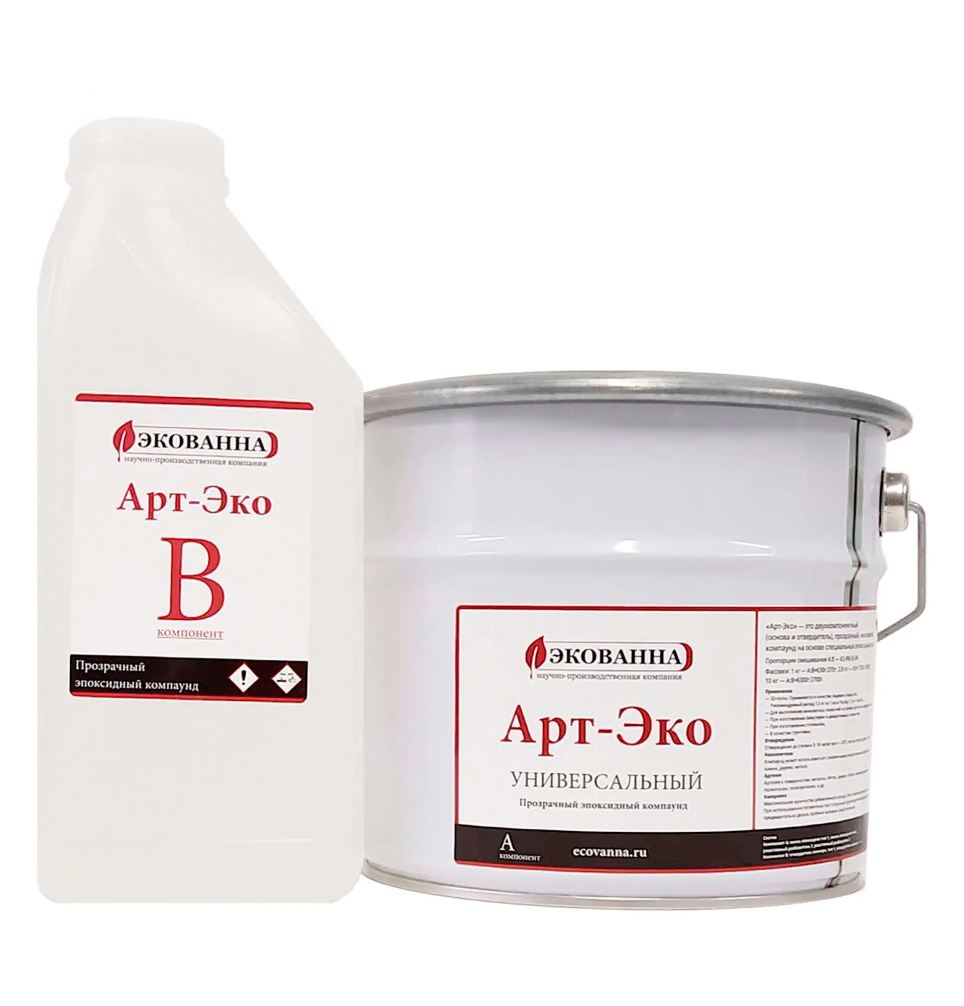 Изображение товара Эпоксидная смола ЭкоВанна Арт-Экo 2.8 кг прозрачная