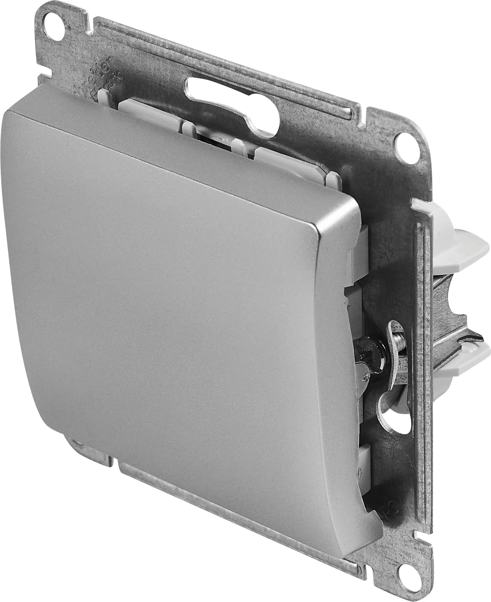 Изображение товара Встраиваемый переключатель Schneider Electric Glossa сх.6 алюминий 1 клавиша