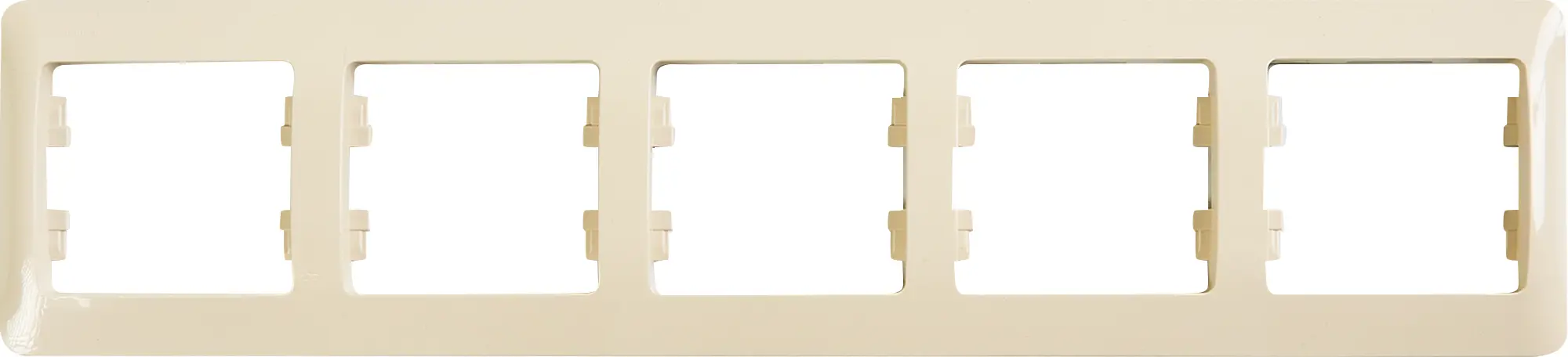 Изображение товара Рамка для розеток и выключателей Schneider Electric Glossa 5 постов бежевый