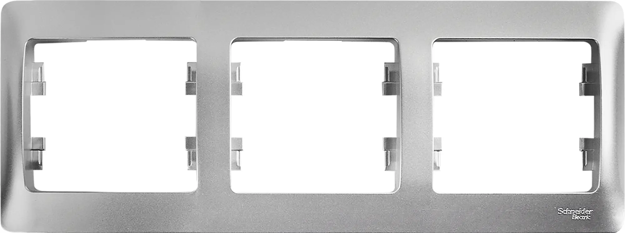 Изображение товара Рамка для розеток и выключателей Schneider Electric Glossa на 3 поста алюминий