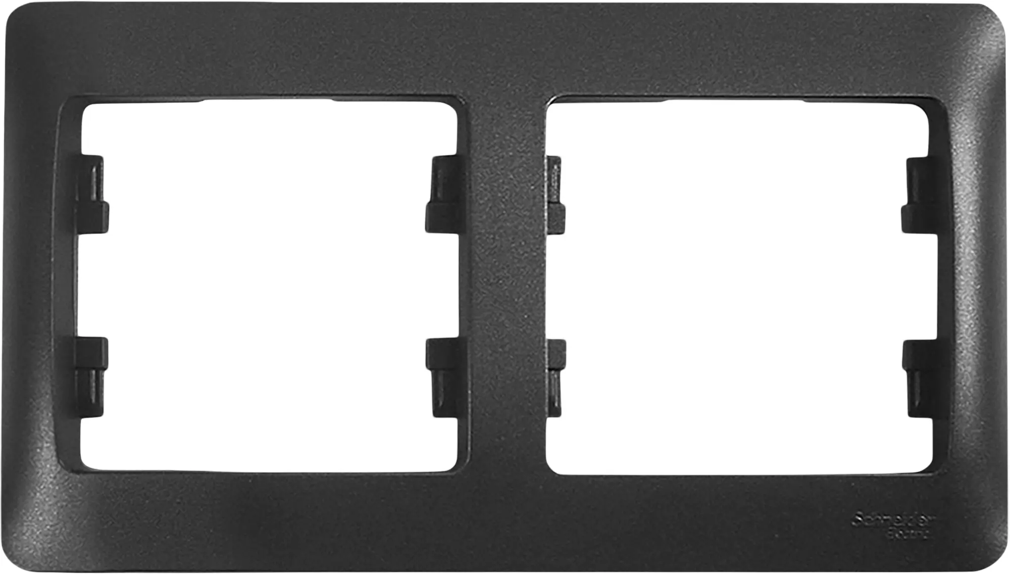 Изображение товара Рамка для розеток и выключателей Systeme Electric Glossa 2 поста антрацит