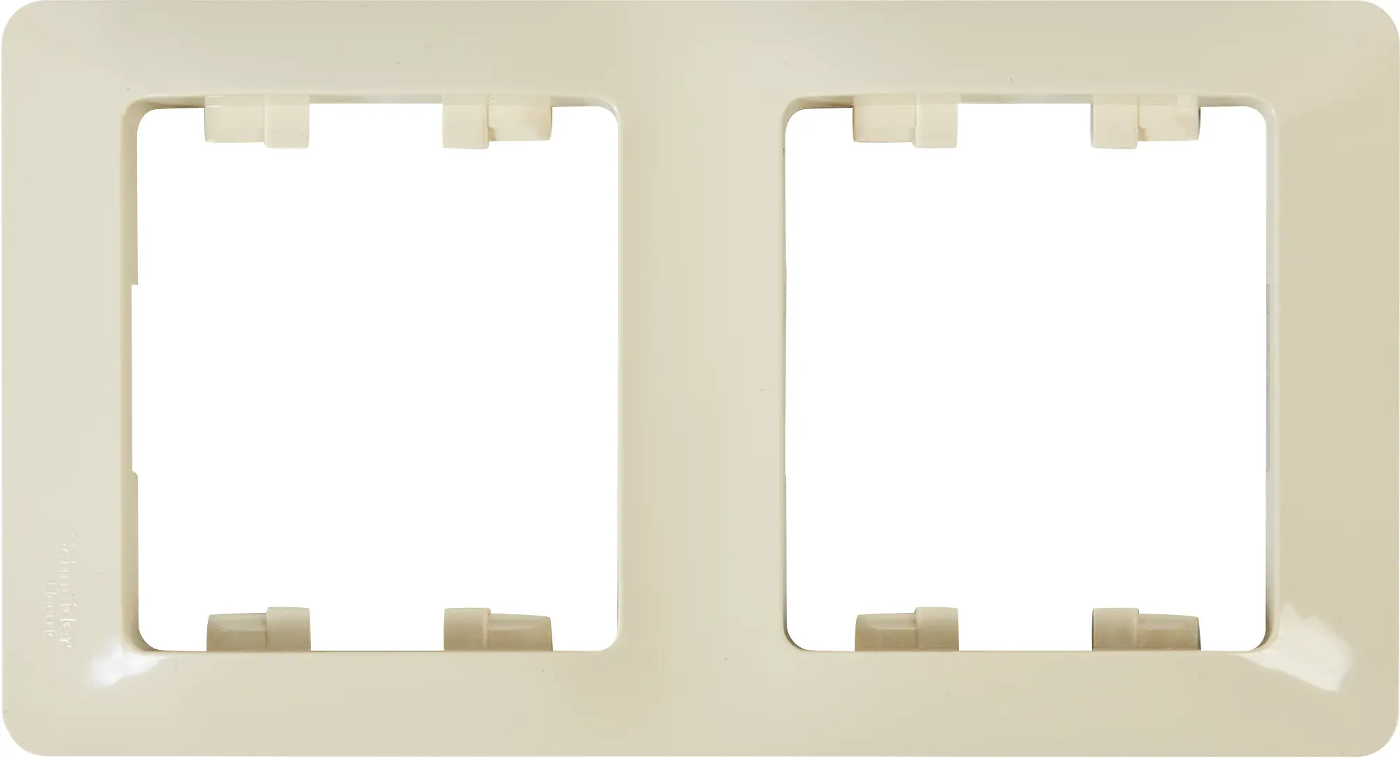 Изображение товара Рамка для розеток и выключателей Schneider Electric Glossa 2 поста вертикальная бежевый