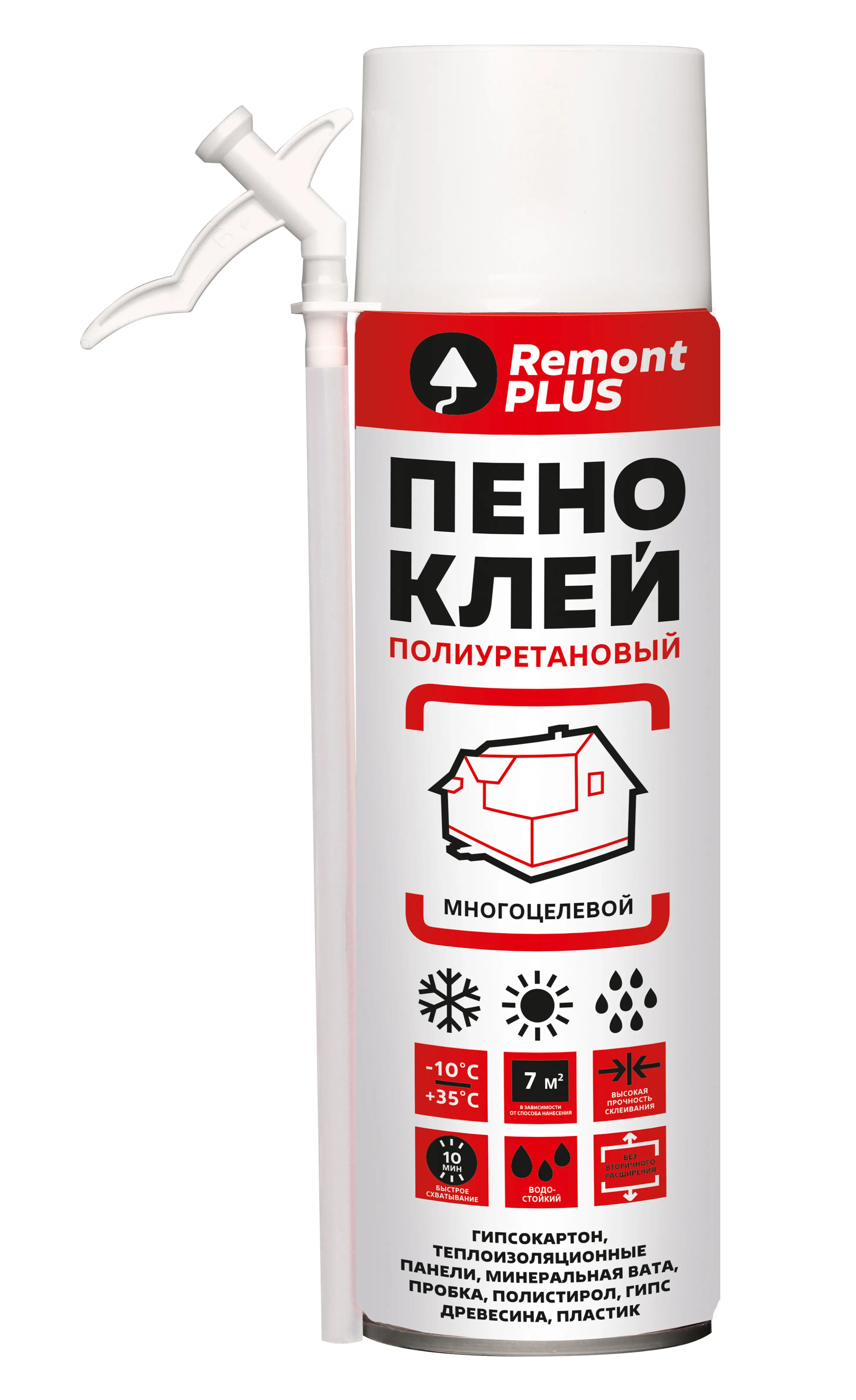 Изображение товара Клей-пена монтажный Remont PLUS Бытовой Мини 350 мл для внутренних и наружных работ