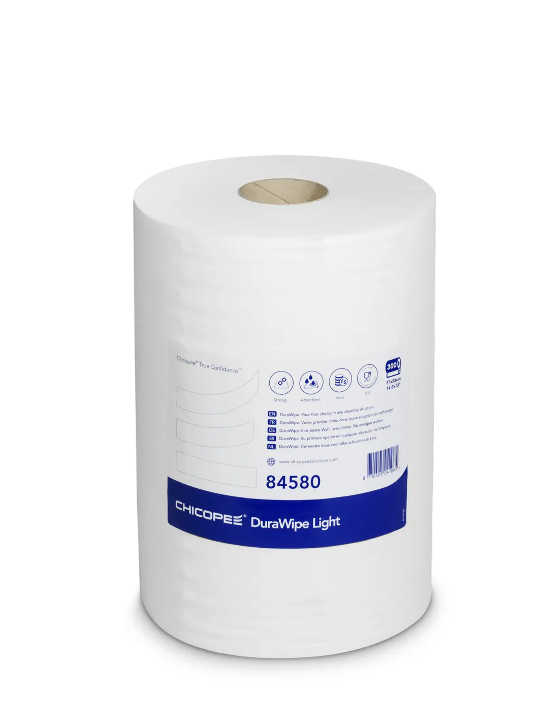 Изображение товара Салфетка для уборки CHICOPEE 84580 Durawipe light roll целлюлозное волокно 300 шт