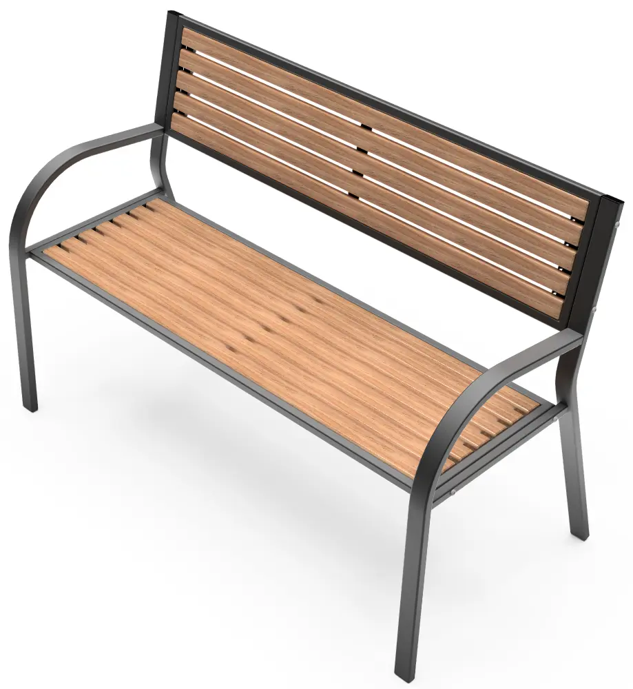 Изображение товара Скамья садовая VG EX 11 120х58х85 см металл/дерево черный