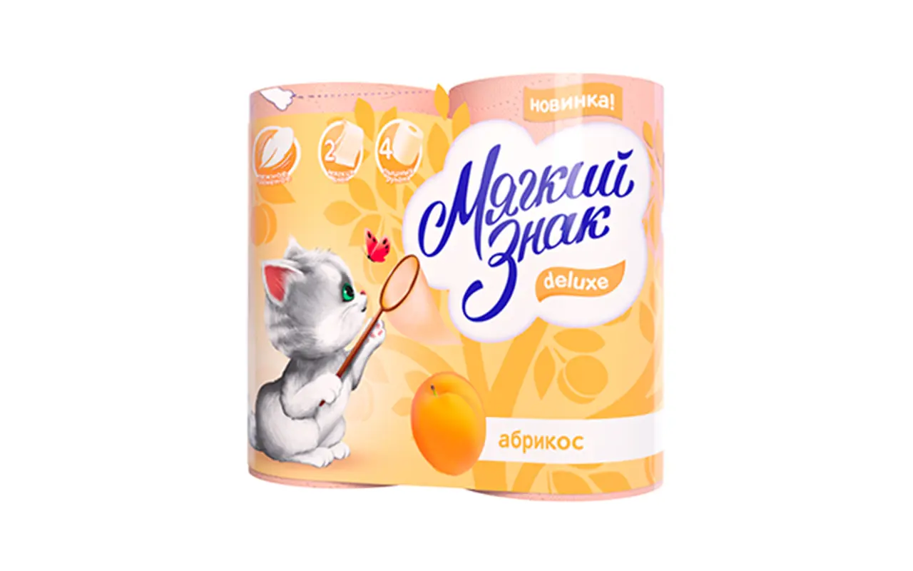 Изображение товара Туалетная бумага Мягкий знак Делюкс 24515 2х-сл. 4шт.