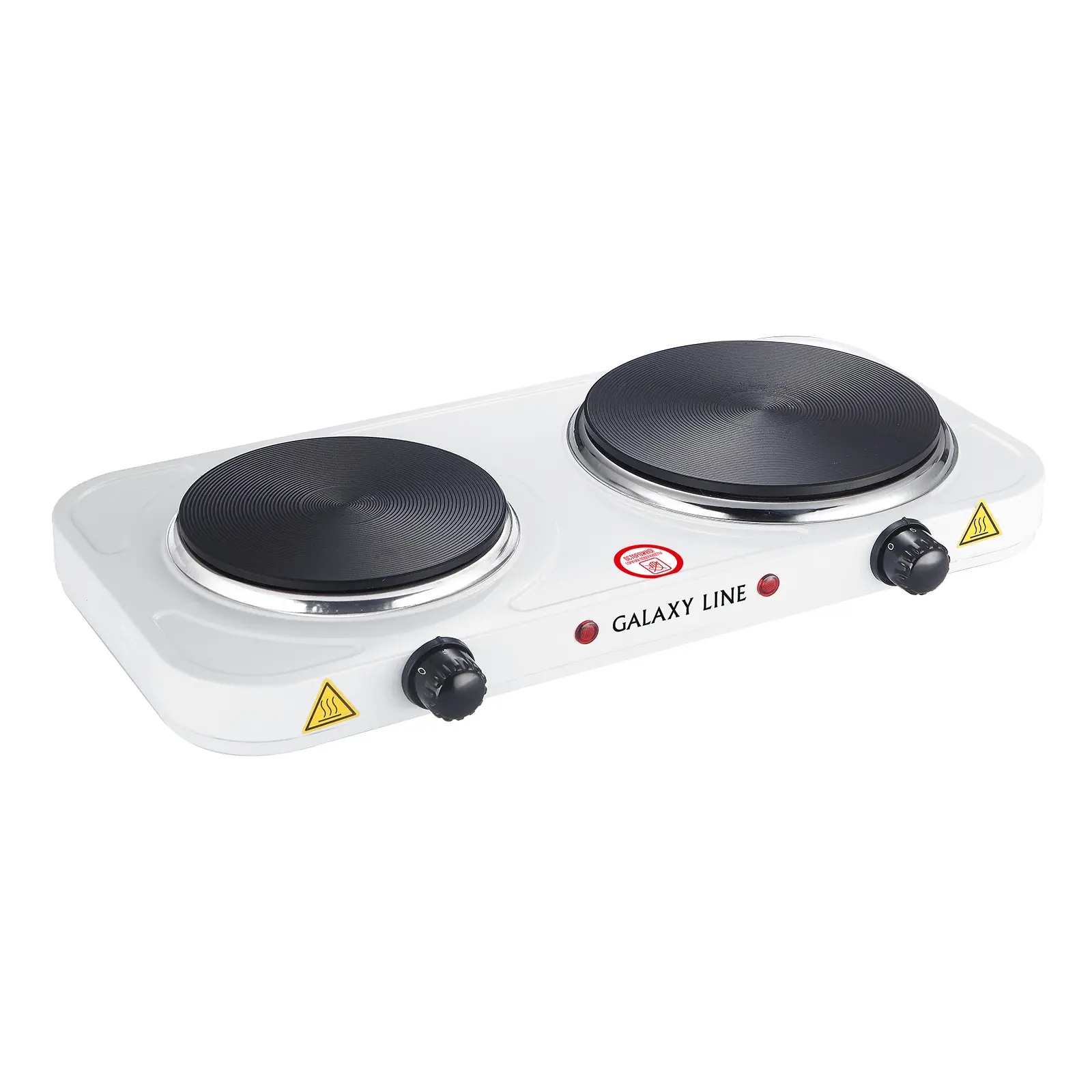 Изображение товара Электрическая настольная плита Galaxy Line GL3002 29.50 см 2 конфорки цвет белый