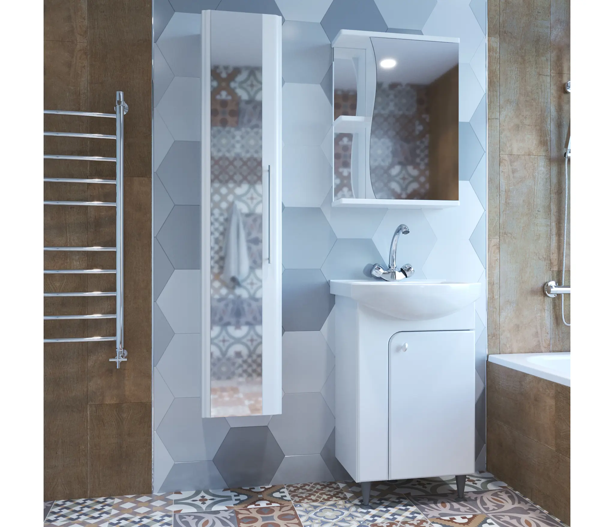 Изображение товара Шкаф для ванной комнаты Mixline Классик 525510