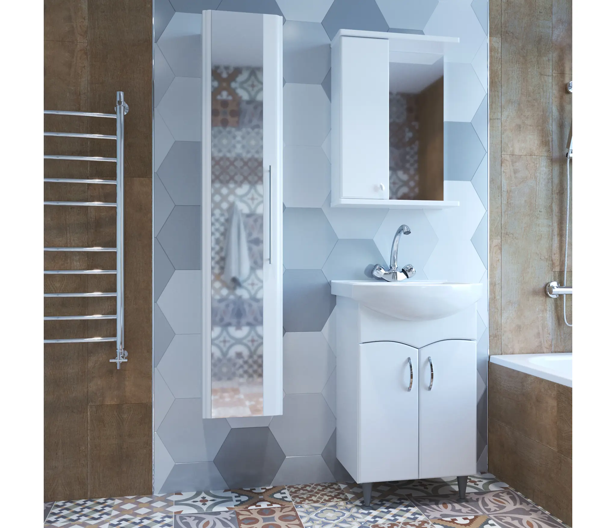 Изображение товара Шкаф для ванной комнаты Mixline Норд 528387