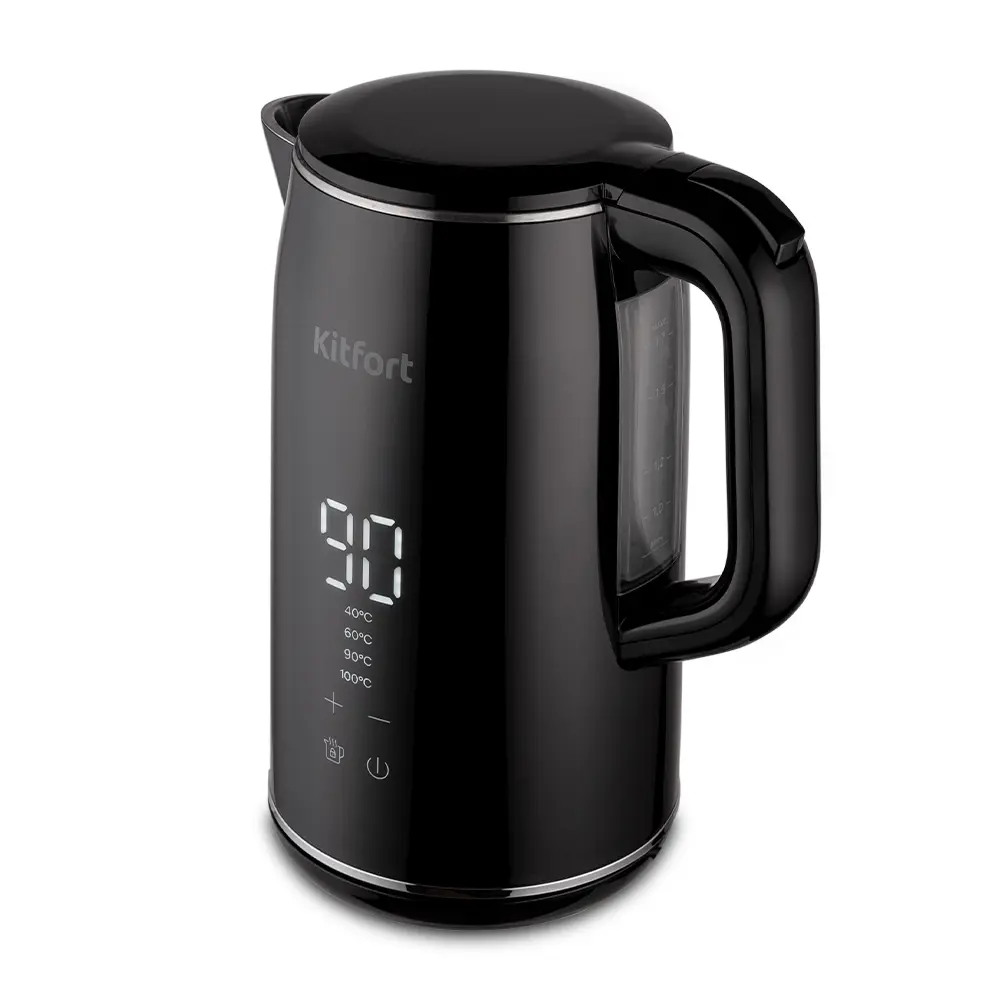 Изображение товара Электрический чайник Kitfort Кт-6131 1.7 л металл цвет черный