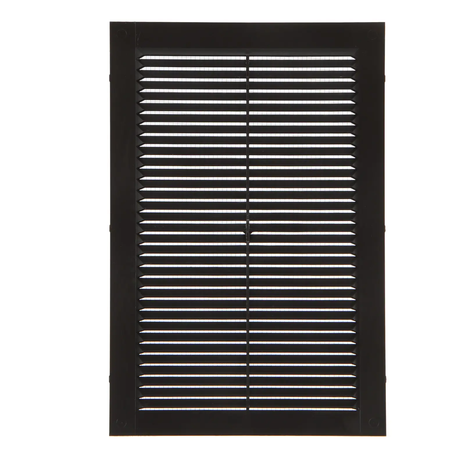 Изображение товара Решетка вентиляционная с сеткой Космовент Люкс Л200КР неразъемная 300x200 мм пластик цвет коричневый