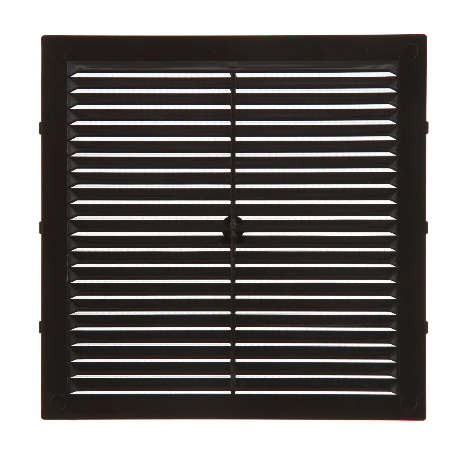 Изображение товара Решетка вентиляционная с сеткой Космовент Люкс Л194КР 194x195 мм пластик цвет коричневый