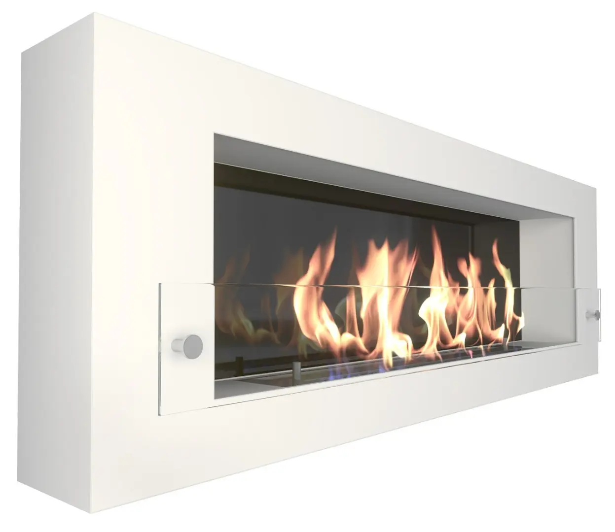 Изображение товара Биокамин настенный ZeFire Orion 1200 белый со стемалитом и стеклом