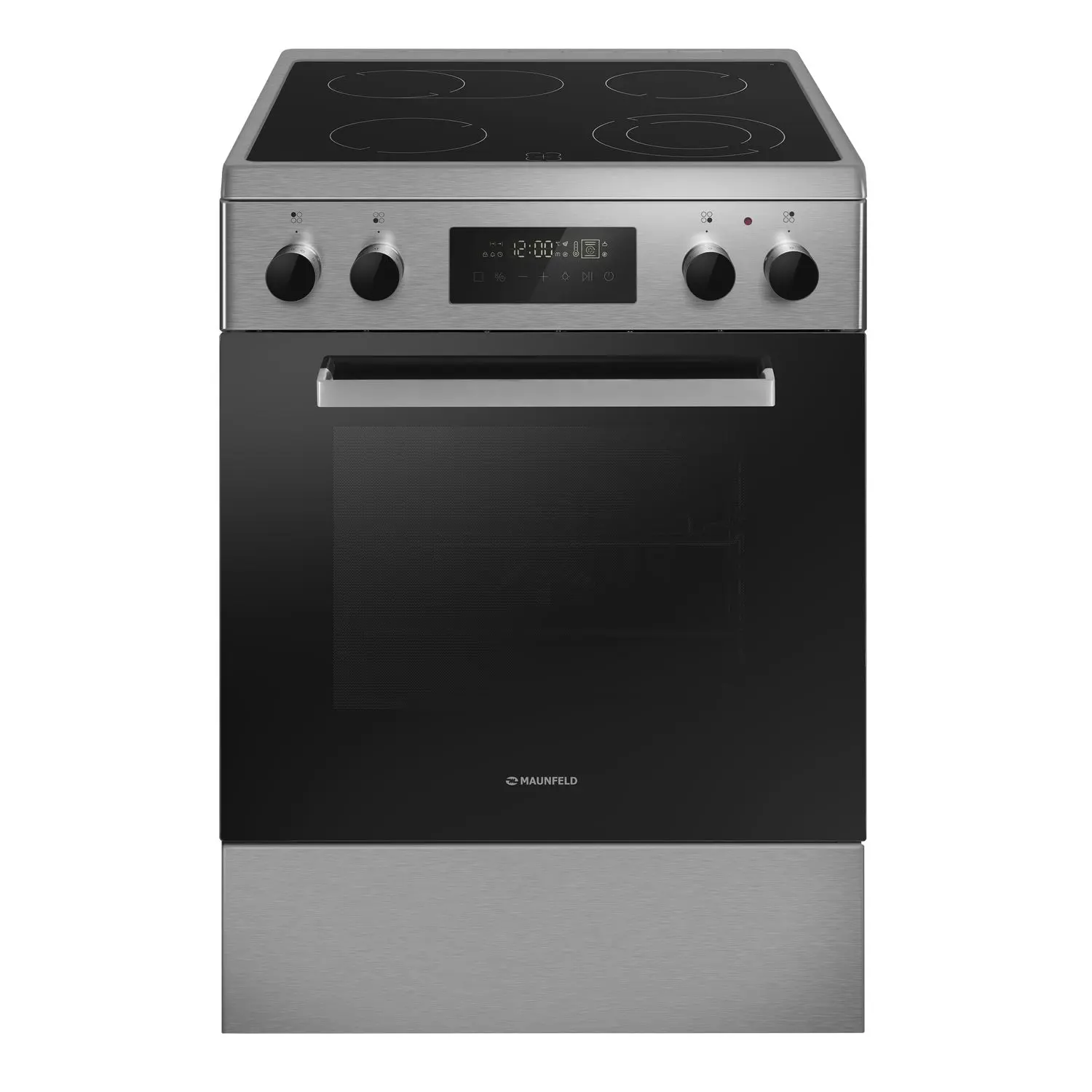 Изображение товара Электрическая плита Maunfeld MEC611CS09TD с духовкой 60 см цвет нержавеющая сталь