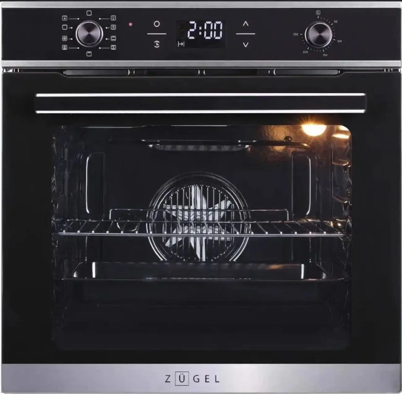 Изображение товара Электрический встраиваемый духовой шкаф Zugel Zoe602x 575x595x595 см цвет нержавеющая сталь