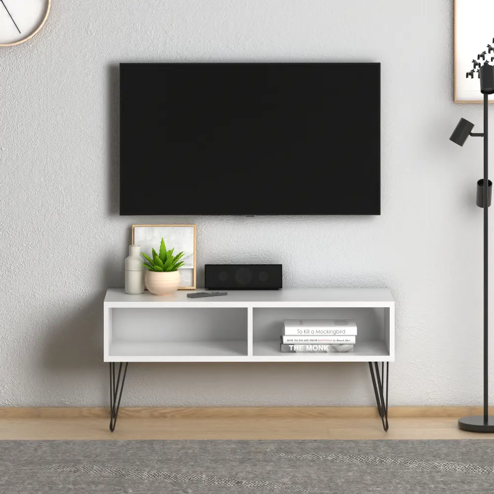 Изображение товара Тумба под телевизор Ismat decor F52 90x30x40 см ДСП цвет белый