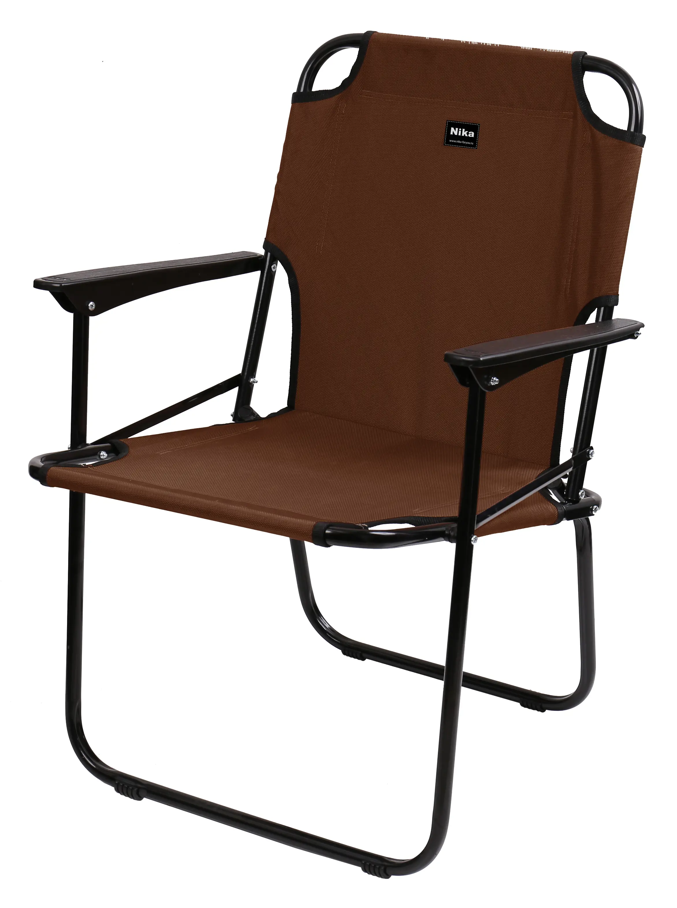 Изображение товара Кресло складное КС4-LM/К из стали и полиэстера коричневое для кемпинга и дачи