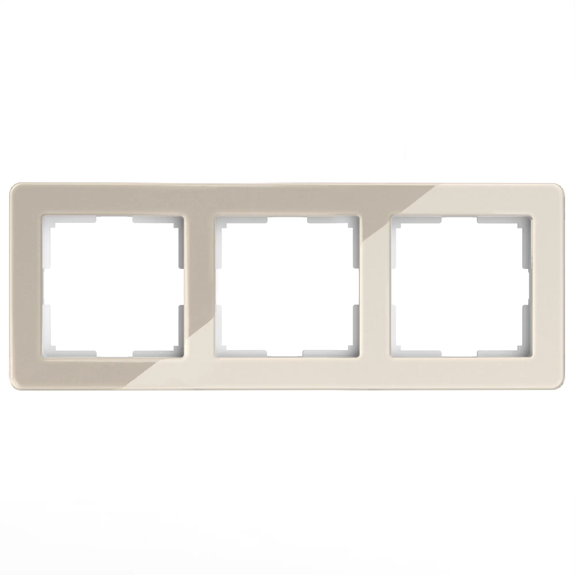 Изображение товара Рамка для розеток и выключателей Werkel W0032743 3 поста айвори современная