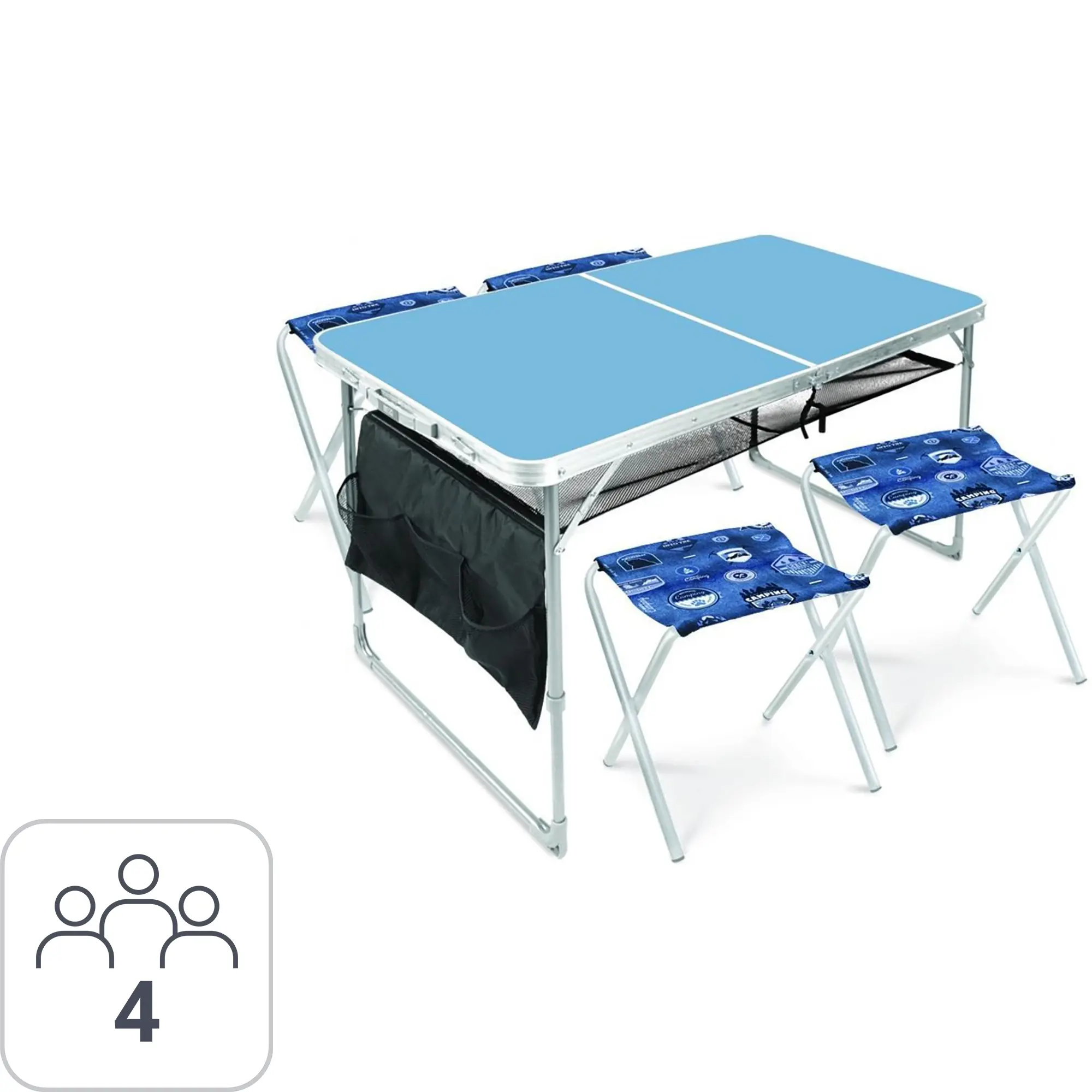 Изображение товара Набор садовой мебели ССТ-К3/4 металл голубой: стол и 4 стула