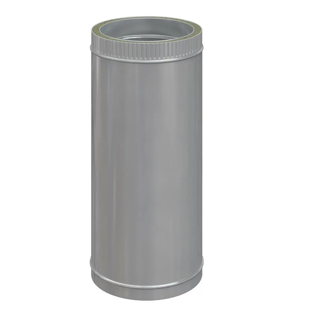 Изображение товара Дымоход-сэндвич Росстин 0.25м ⌀150-200мм нержавеющая сталь AISI 304 и AISI 430 0.5мм