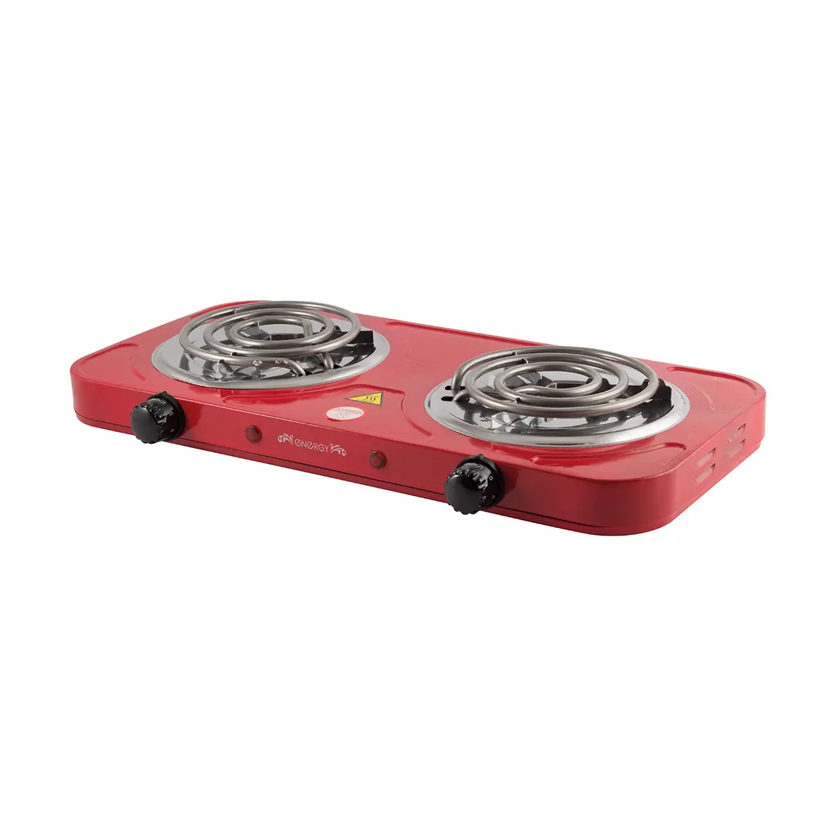 Изображение товара Электрическая настольная плита Energy 159735 26 см 2 конфорки цвет красный
