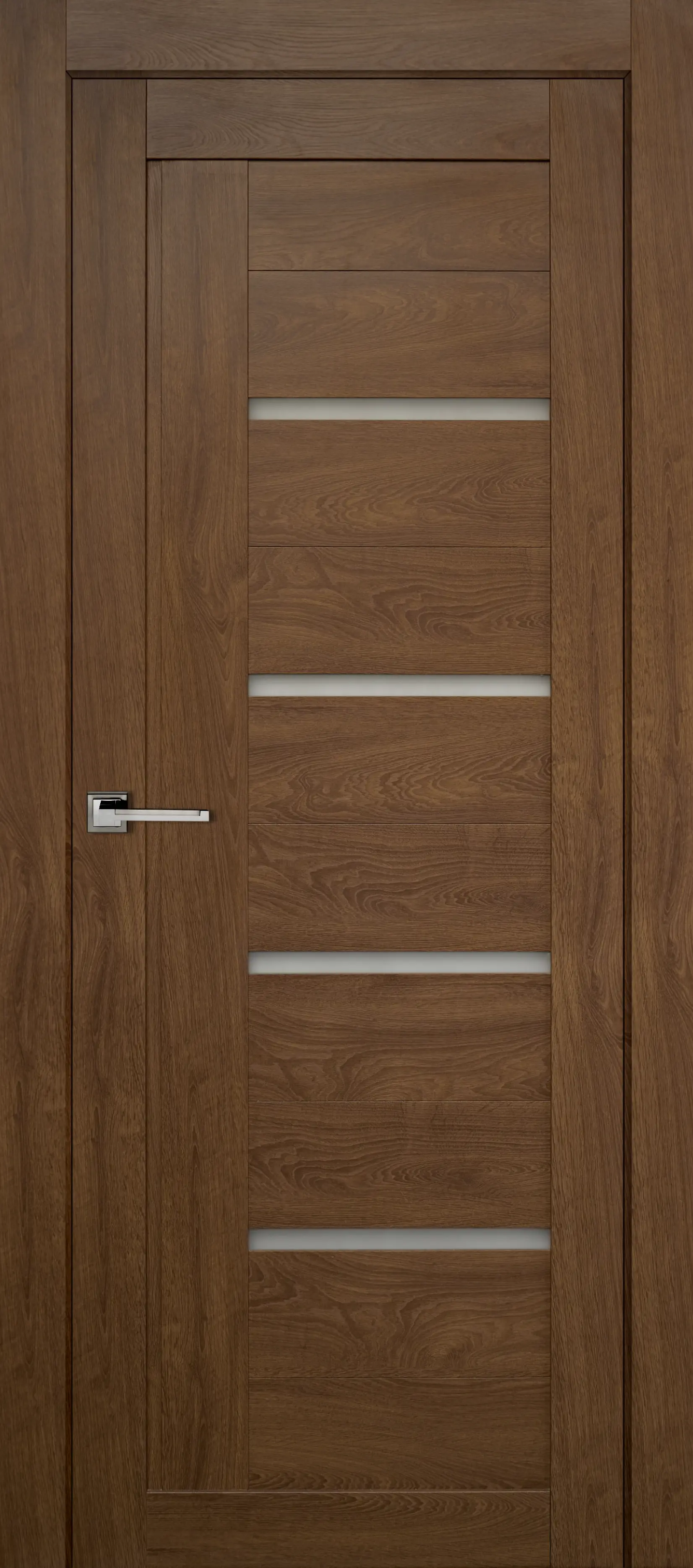 Изображение товара Межкомнатная дверь Тренд со стеклом и покрытием Hardflex 60x200 см коричневая