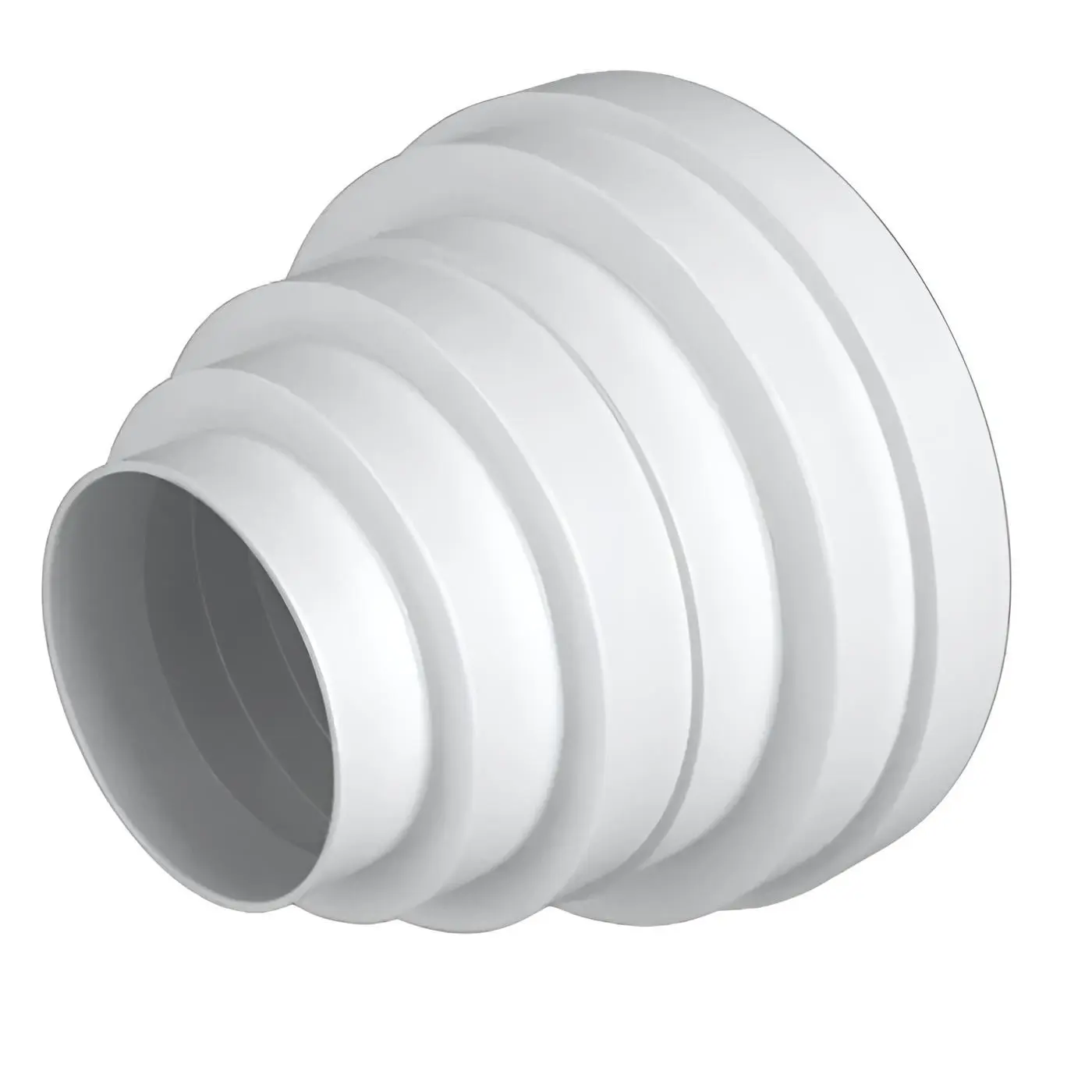 Изображение товара Соединитель круглых воздуховодов Тагис D150/125/120/100/80 белый из ПВХ