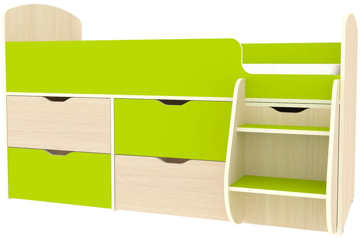 Изображение товара Кровать Кариви КИВи 164x101x98.30 см ЛДСП цвет лайм