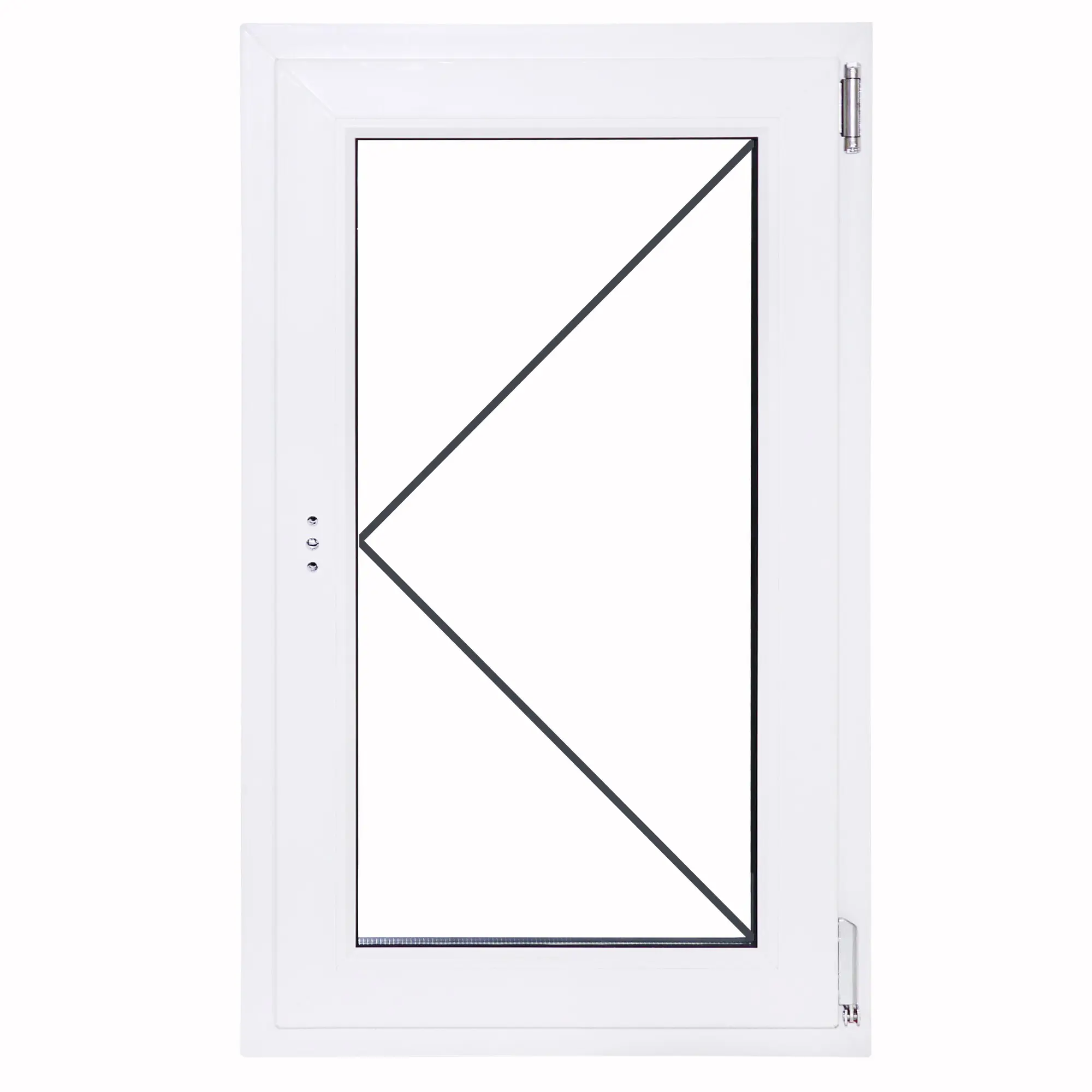 Изображение товара Пластиковое окно VEKA одностворчатое 1000x600 мм белое с поворотным механизмом