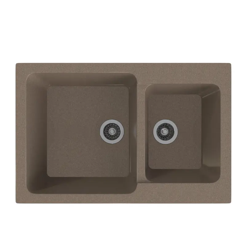 Изображение товара Врезная мойка Mixline 551143 77.50x50.50x20 см искусственный камень цвет терракотовый