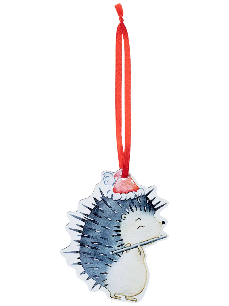 Изображение товара Подвеска декоративная Ежик музыкант 8x5.5 см цвет разноцветный