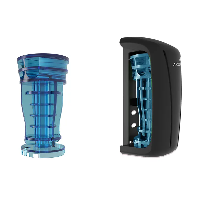 Изображение товара Освежитель воздуха AROTERRA TOWER AIR аромат Морской бриз и чёрный диспенсер
