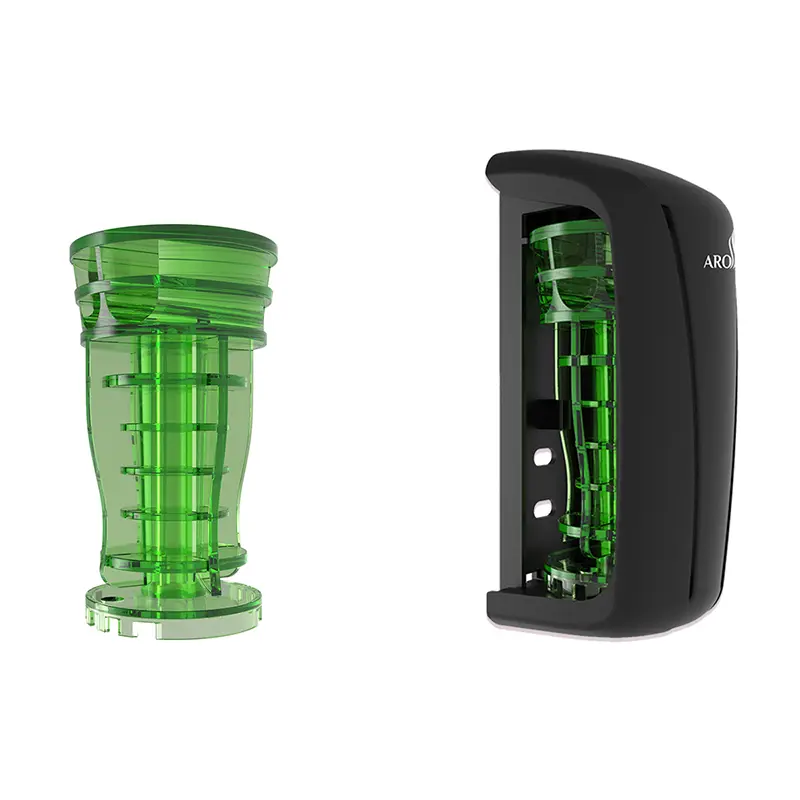 Изображение товара Освежитель воздуха AROTERRA TOWER AIR аромат Прохладная мята и чёрный диспенсер